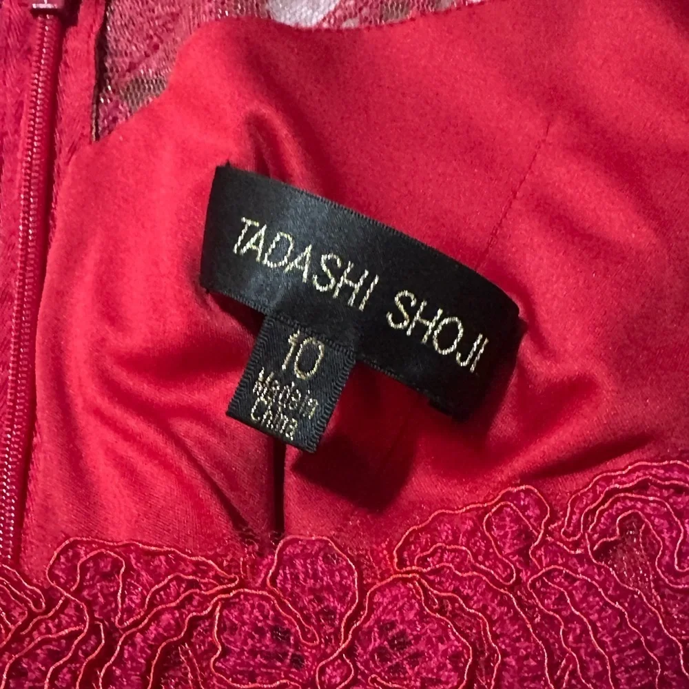 Tadashi Shoji | Red Lace Sheath Dress | Size 10